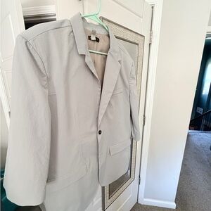 Men's Gray Blazer 3/4 summer casual